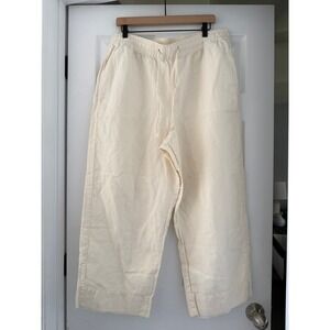 Gap Linen Blend Wide Leg Draw string Pants Womens Coastal Cleangirl aesthetic